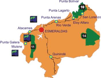 Mapa de Esmeraldas